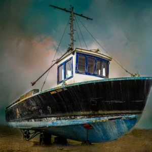 Illuminated Fishing Boat